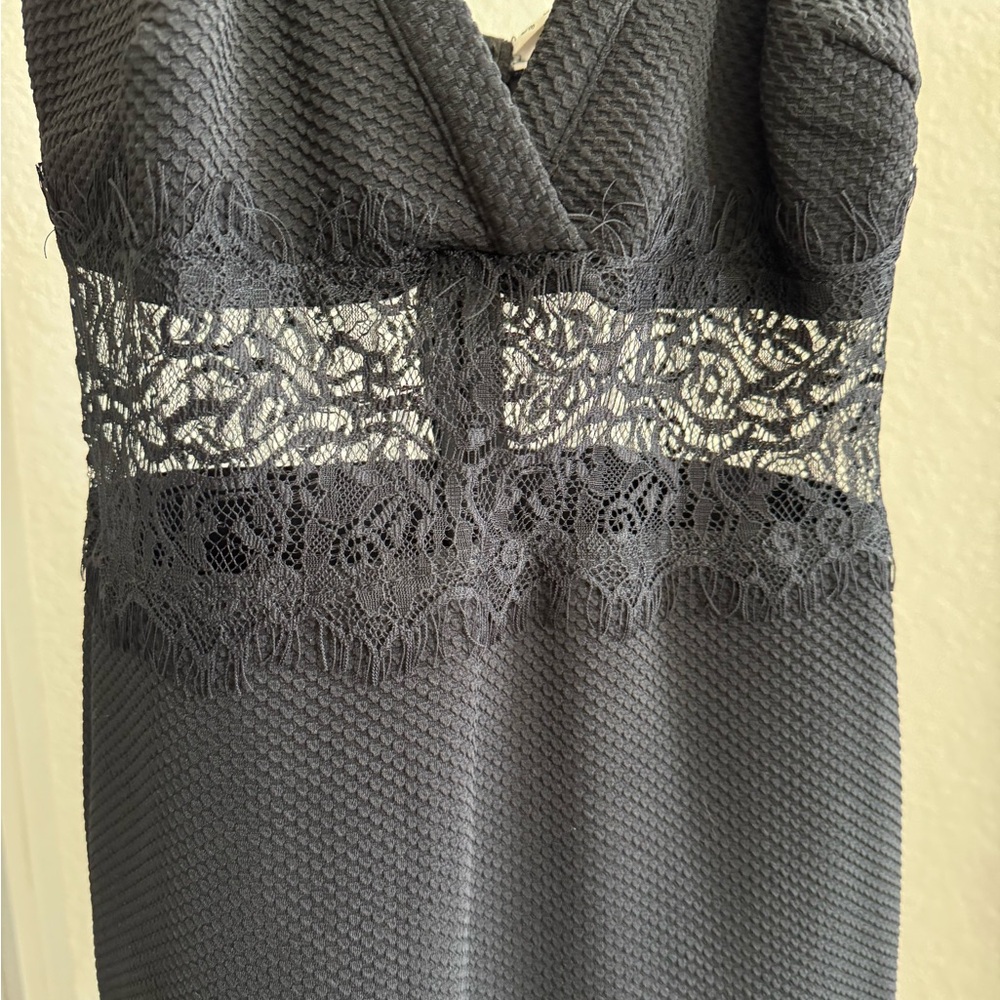 Miss Selfridge Black Textured Dress